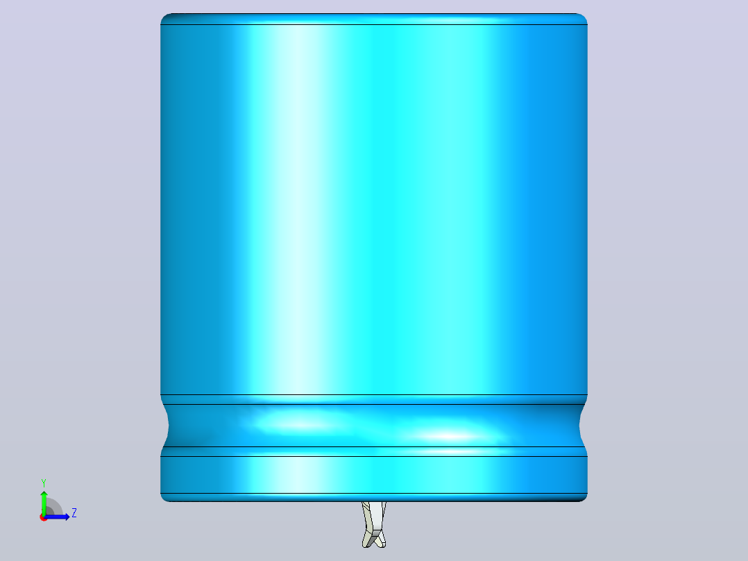 35 x40蓝色BLUE1底片电解电容器左视图