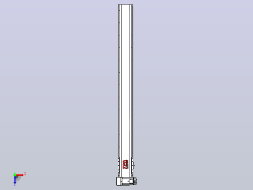 皮带直线轴半封闭可选导轨TPA-HNB-120D-110-L1150-LU-Y-P40-N3俯视缩略图