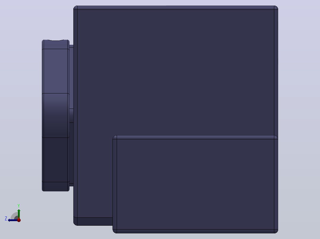 LEK10-20型[LEK20]轴承固定座，轴承座，丝杠支座右视图