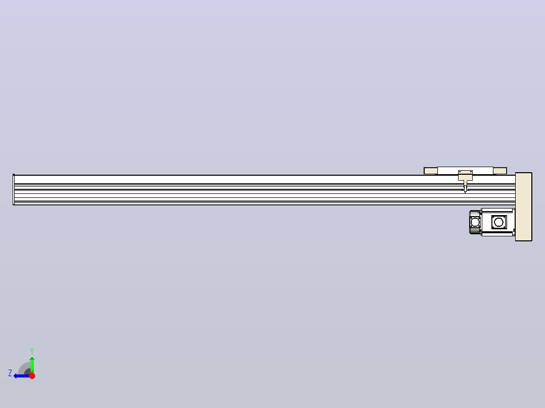 滚珠丝杠直线轴带导轨全封闭TPA-HCR-220D-3210C-L1450-MP-C-P1K-N3右视图