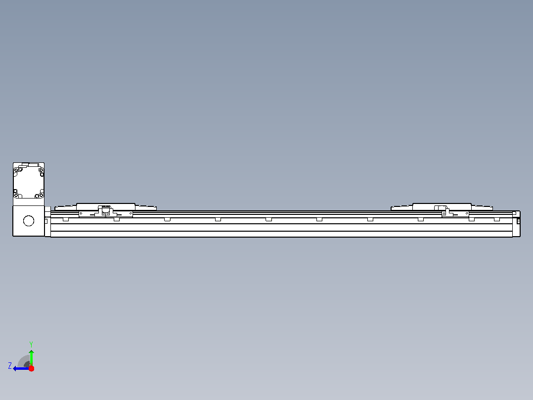 皮带直线轴双滑块型TPA-GCBS-120-P70-L225-LU-M20-N3右视图