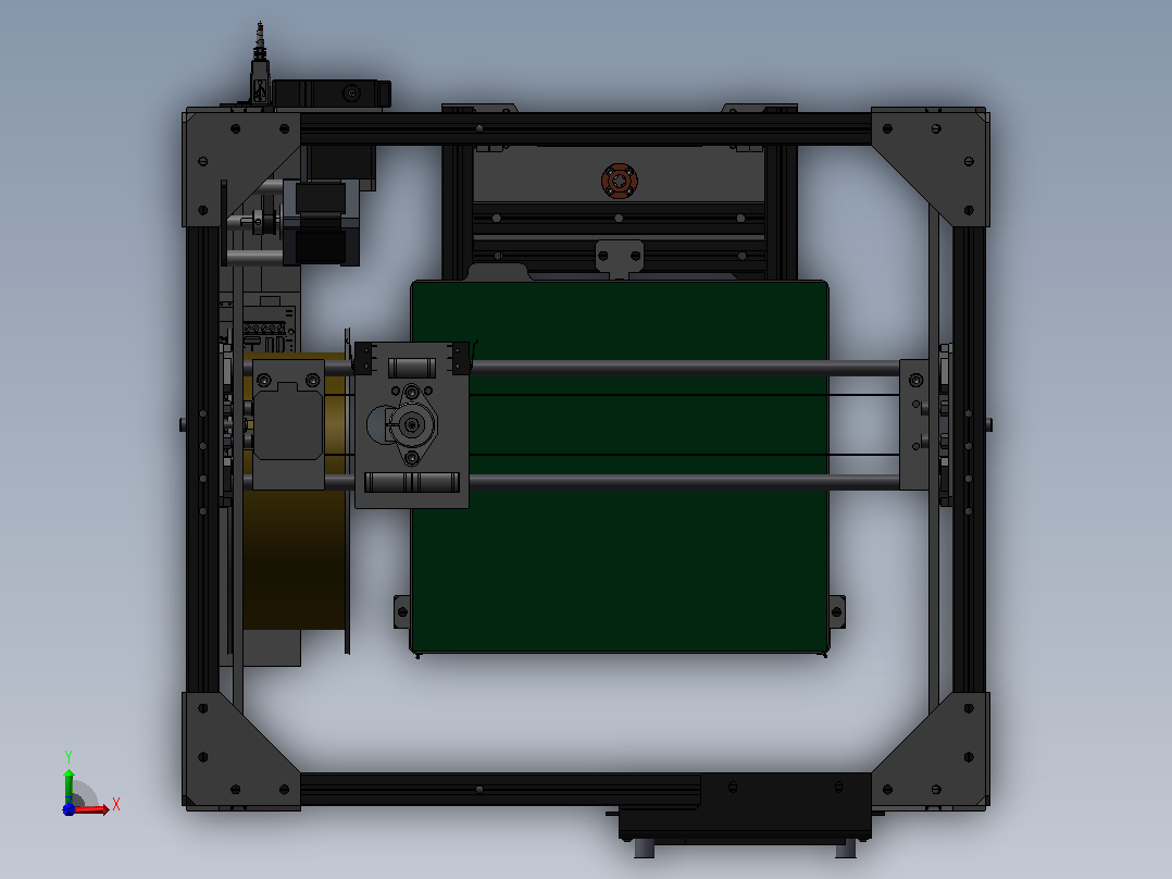 Alu-Frame 3D打印机前视图