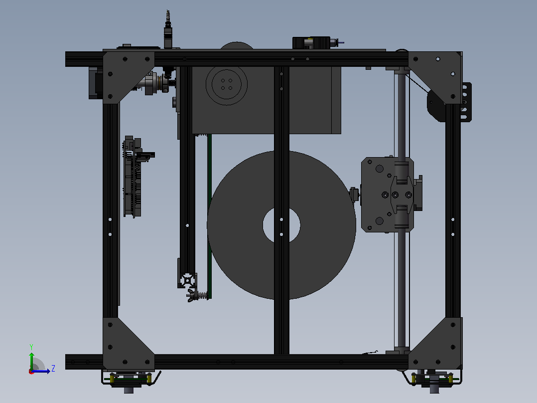 Alu-Frame 3D打印机左视图