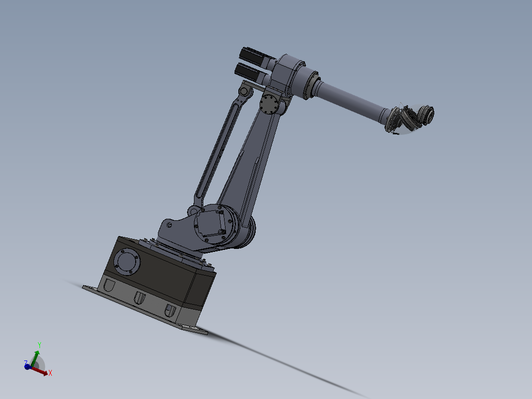 中空偏交型6自由度机器人主视图