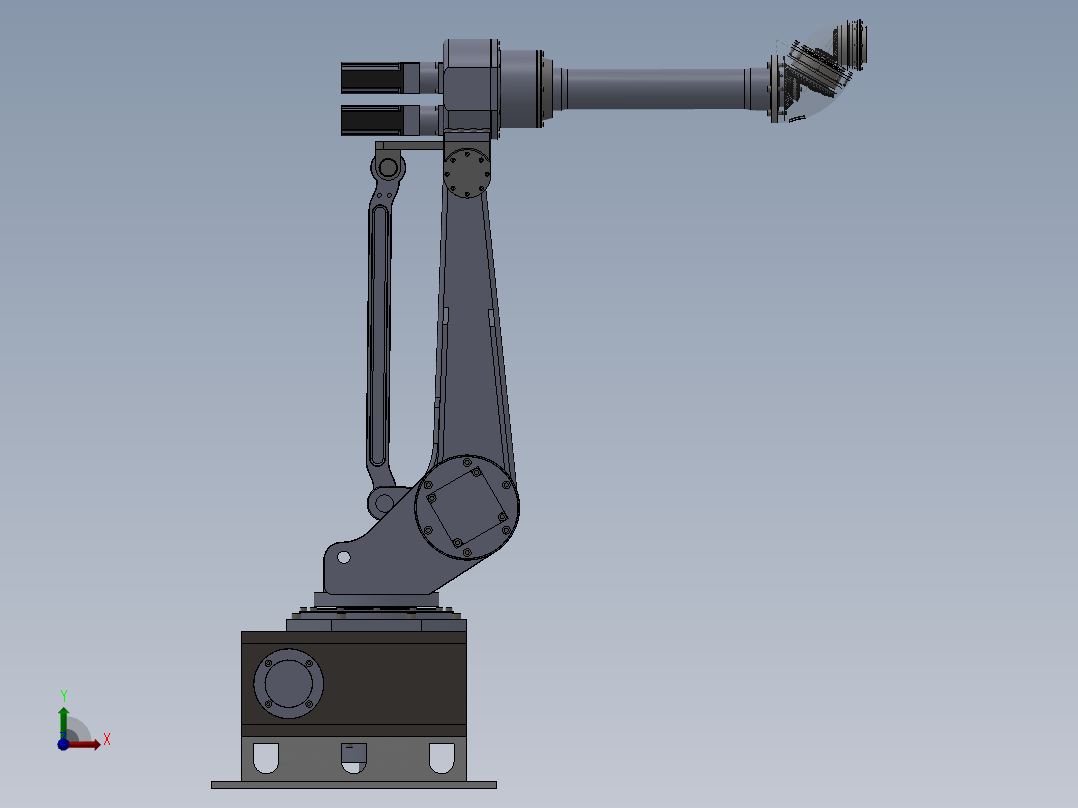 中空偏交型6自由度机器人前视图