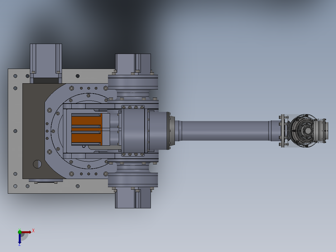 中空偏交型6自由度机器人俯视图