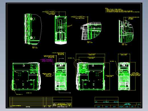 PC机箱图纸电脑机箱图纸台式机电脑机箱CAD图纸（22张图纸）