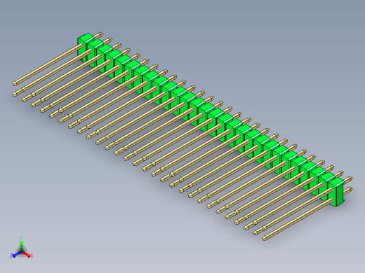 彩色公头100mil（2.54mm）系列-DS1021_green_2x28p_100mil_Type19_rev1.0