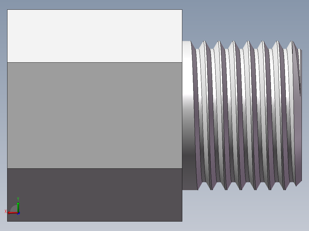 转接头-内外丝等径 DN10后视图