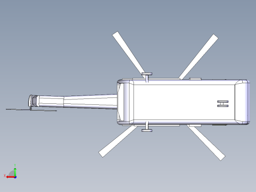 简版米-6重型运输直升机后视缩略图