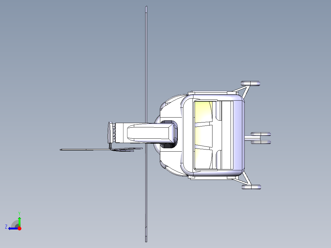 简版米-6重型运输直升机右视图