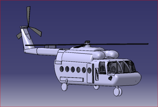 简版米-6重型运输直升机缩略图