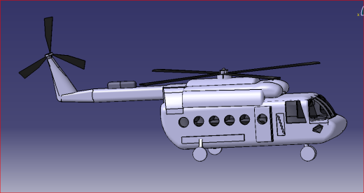 简版米-6重型运输直升机缩略图