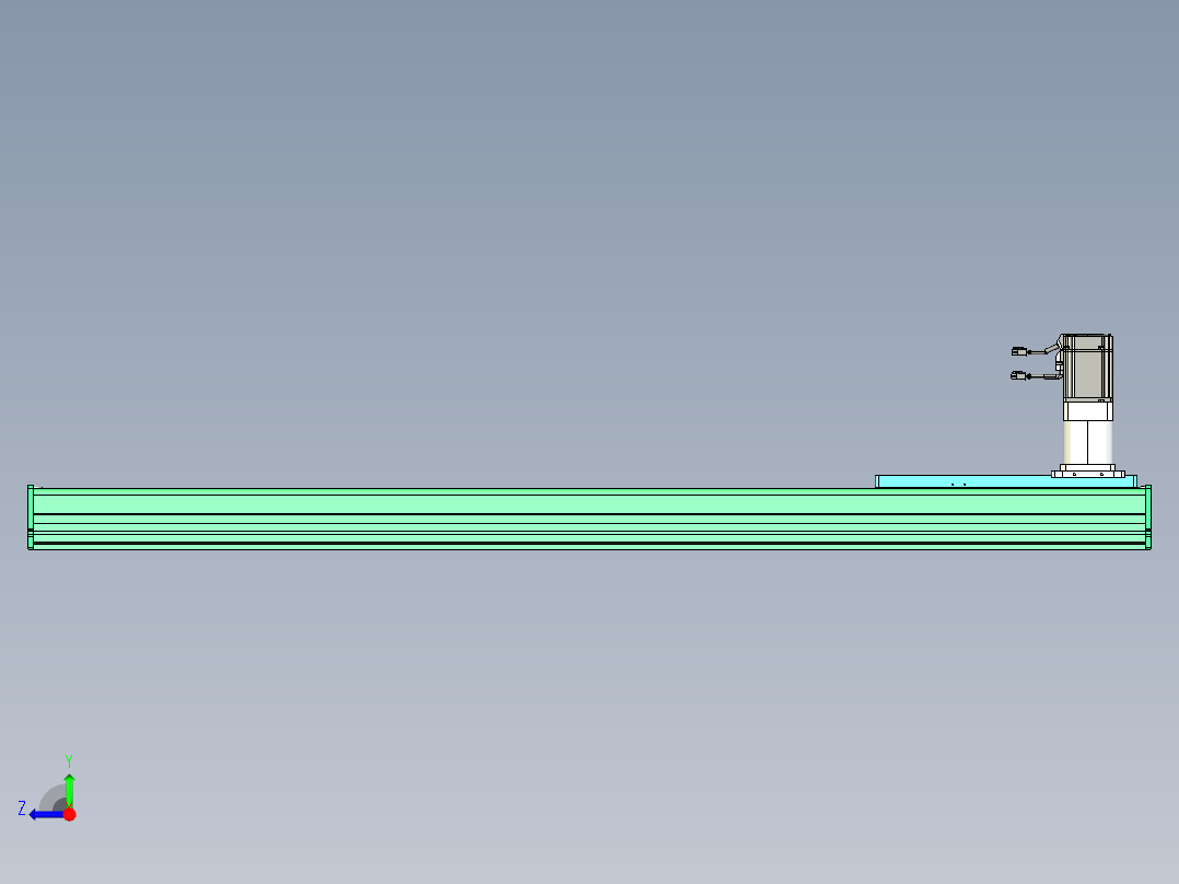 东锦齿条传动DH270G-L167-S1350-BU-减速机+750W右视图