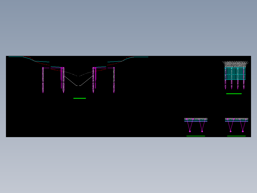 河道松木桩驳岸设计施工图
