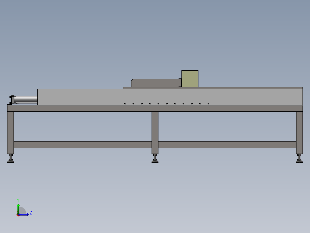 钢坯推炉机左视图