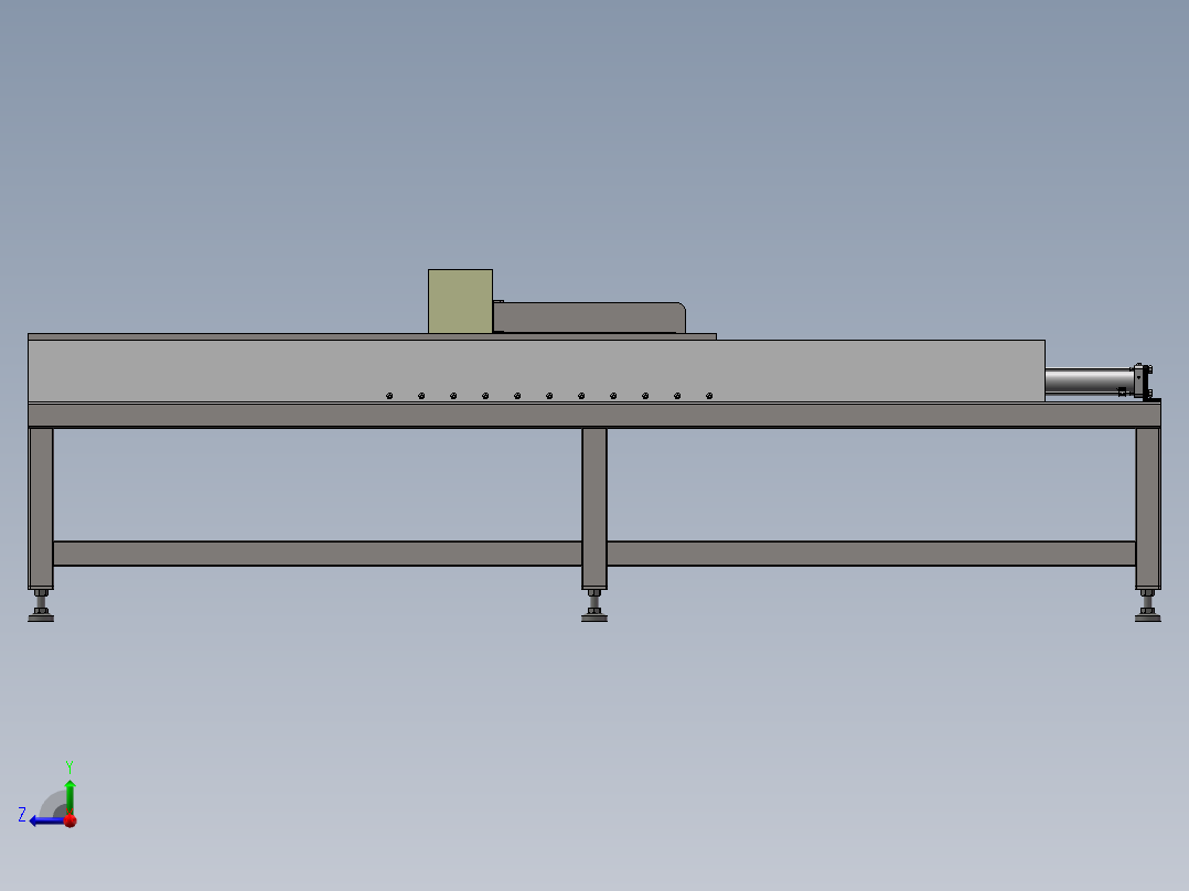 钢坯推炉机右视图