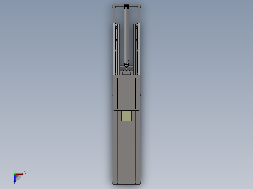 钢坯推炉机俯视图