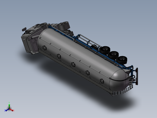 重型油罐卡车正等轴测缩略图