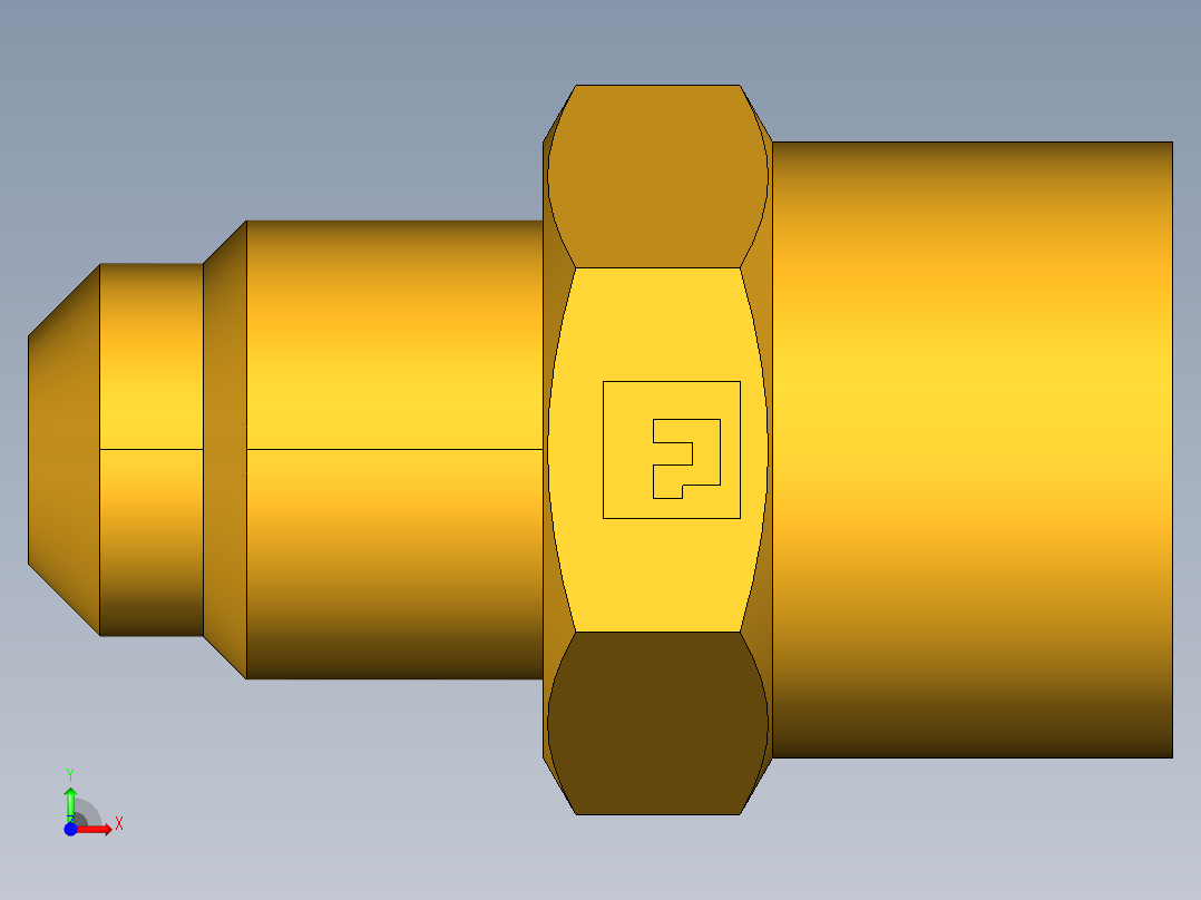 扩口式工业通用硬管接头Female Connector 46F-5-4前视图
