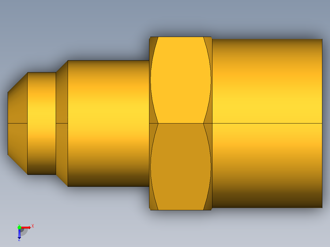 扩口式工业通用硬管接头Female Connector 46F-5-4俯视图