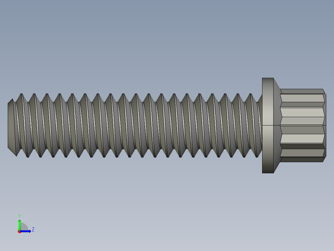 1-4in-20 1long 12-point screws.STEP左视图