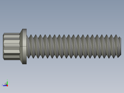 1-4in-20 1long 12-point screws.STEP右视缩略图