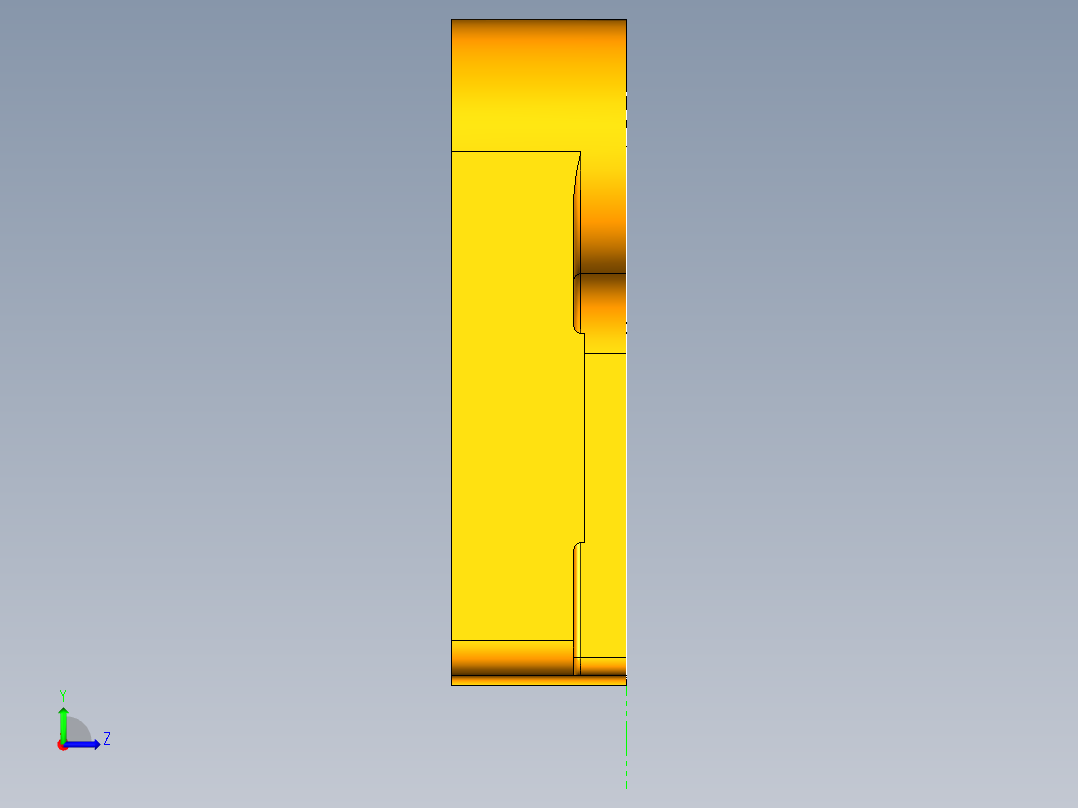 方形垫板冲孔落料复合模（CAD图+UG三维）左视图