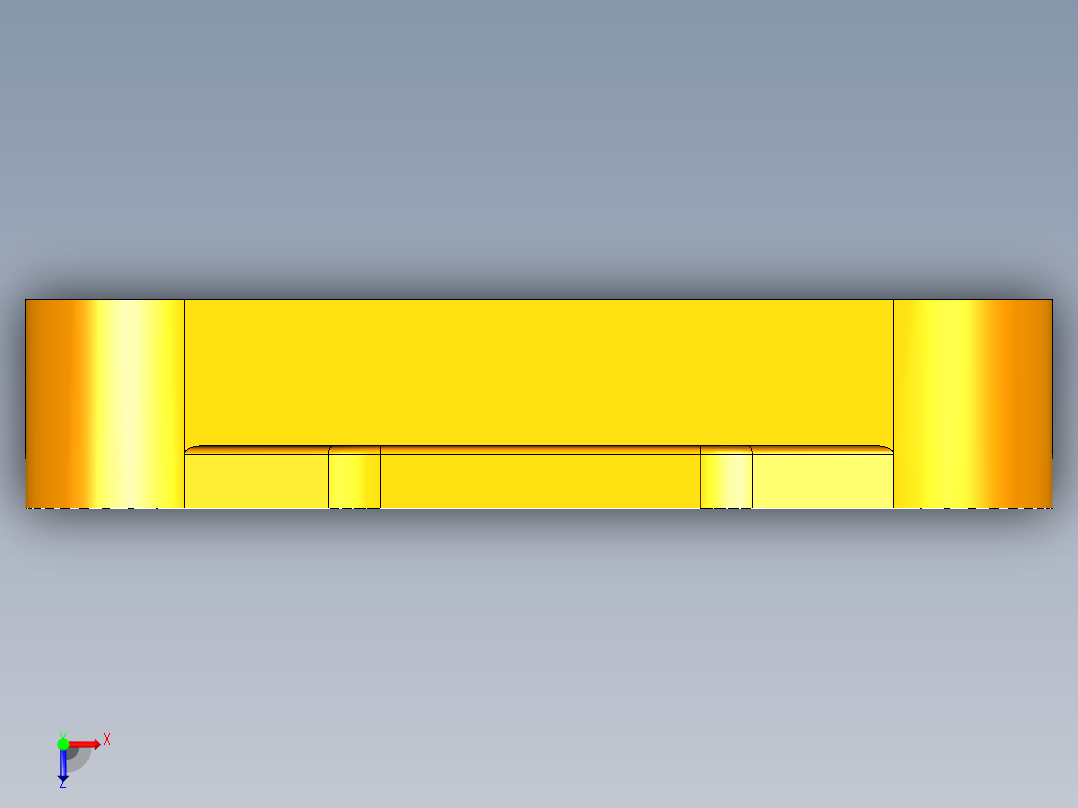 方形垫板冲孔落料复合模（CAD图+UG三维）俯视图