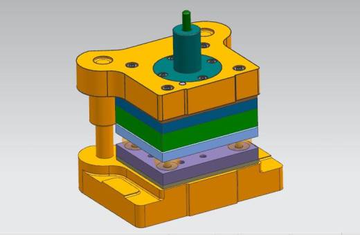 方形垫板冲孔落料复合模（CAD图+UG三维）缩略图