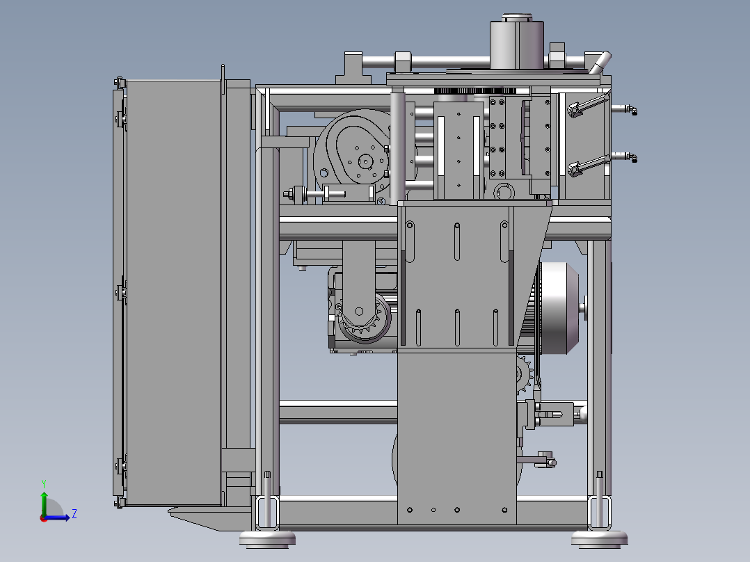 在线包装贴标机左视图