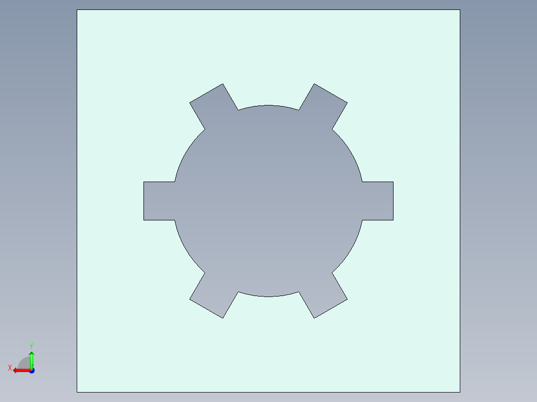 工件内形切割UG程序编程刀路后视图