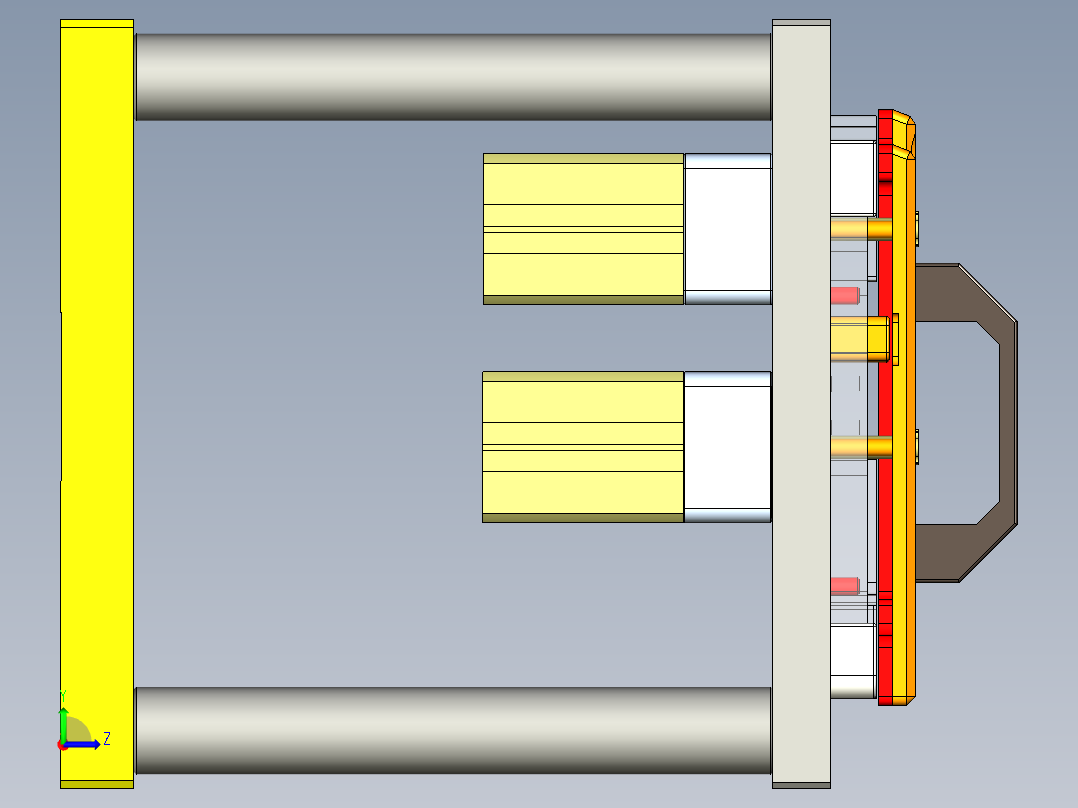 FS443-C笔记本CNC工装夹具三维模型-CNC4-190725左视图