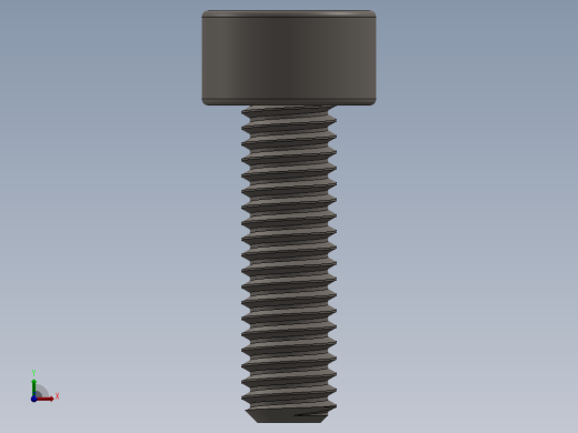 Screw_DIN_912_M3x10F_A2.SLDPRT公制内六角螺钉前视缩略图