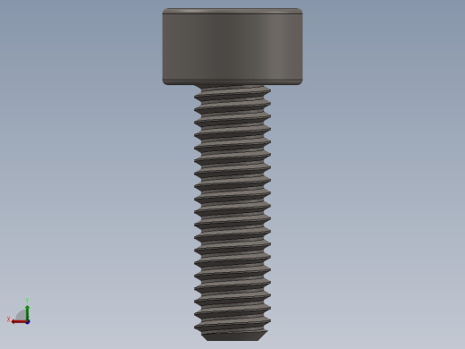 Screw_DIN_912_M3x10F_A2.SLDPRT公制内六角螺钉后视缩略图