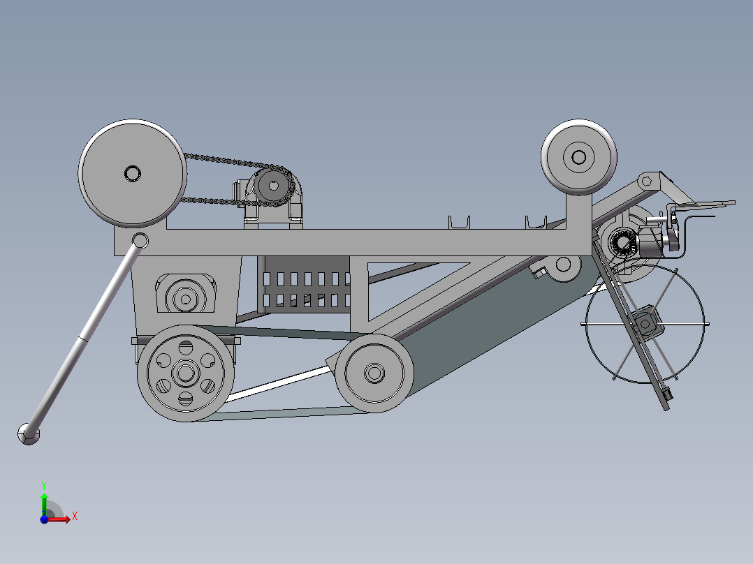 叶菜收获机三维加计算说明前视图
