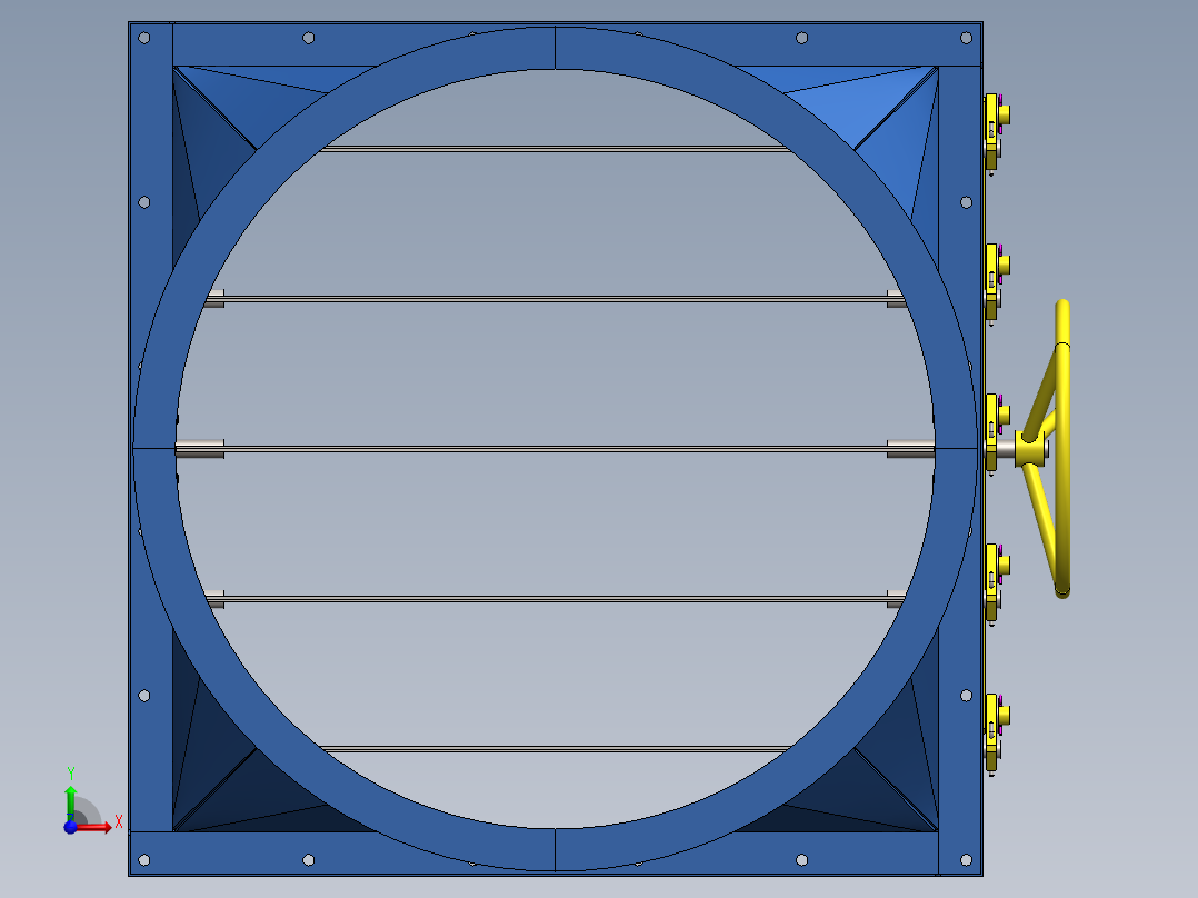 A2004430-手动百叶窗阻尼器前视图
