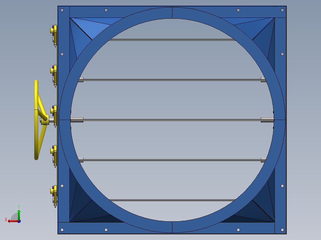 A2004430-手动百叶窗阻尼器后视图