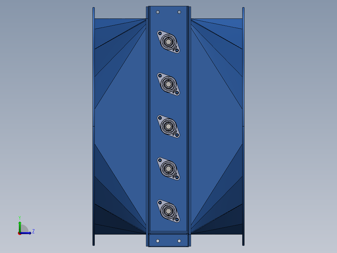 A2004430-手动百叶窗阻尼器左视图