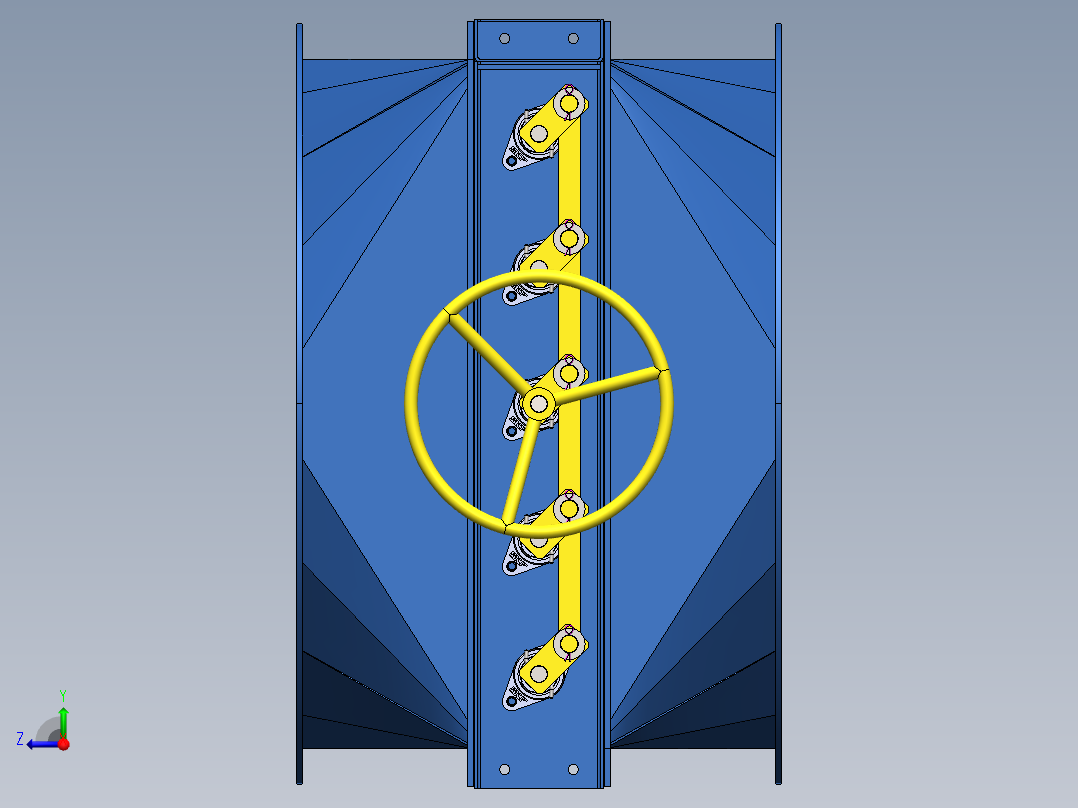 A2004430-手动百叶窗阻尼器右视图