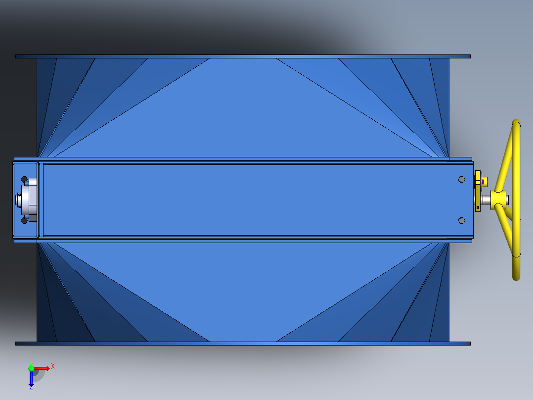 A2004430-手动百叶窗阻尼器俯视图