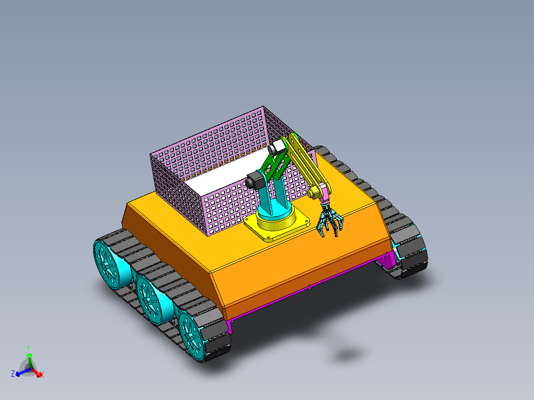 履带式草莓采摘机器人设计含三维SW模型+CAD图纸+说明资料