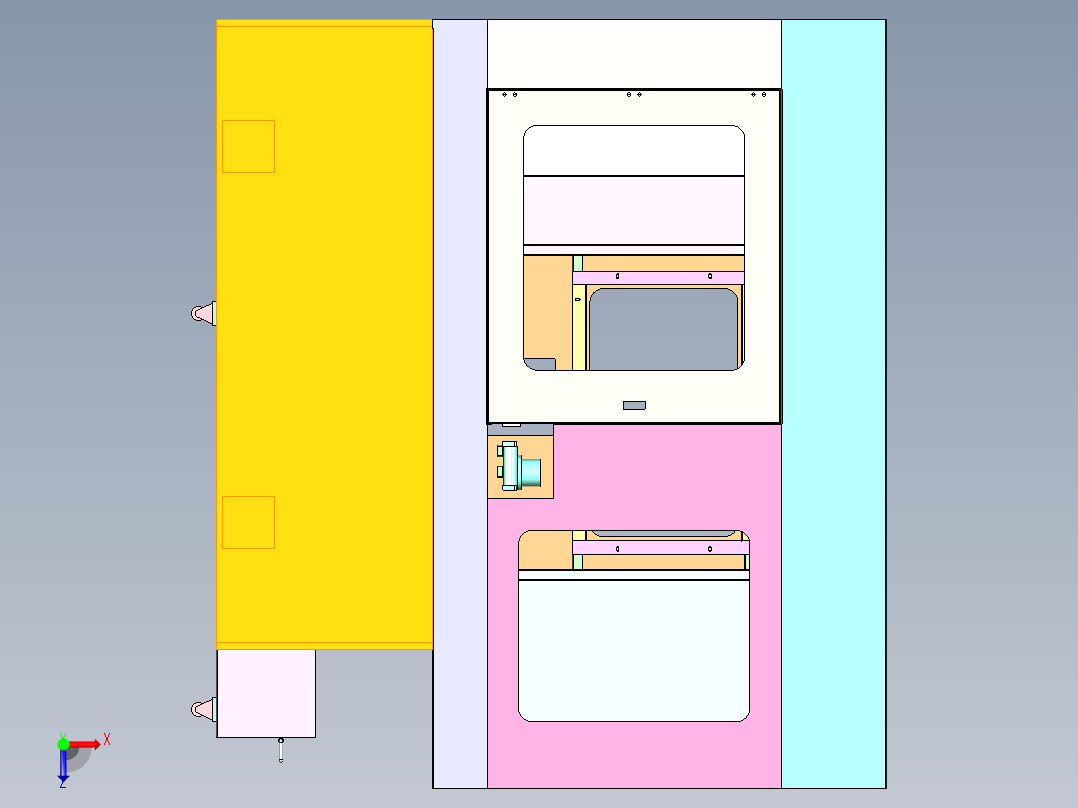 画好视觉铣槽机俯视图