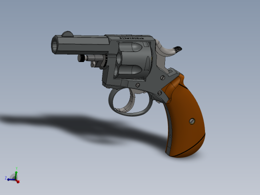 手枪左轮冲锋枪老式狙击步枪设计3D图纸british-bulldog-revolver-1 5 STP SW