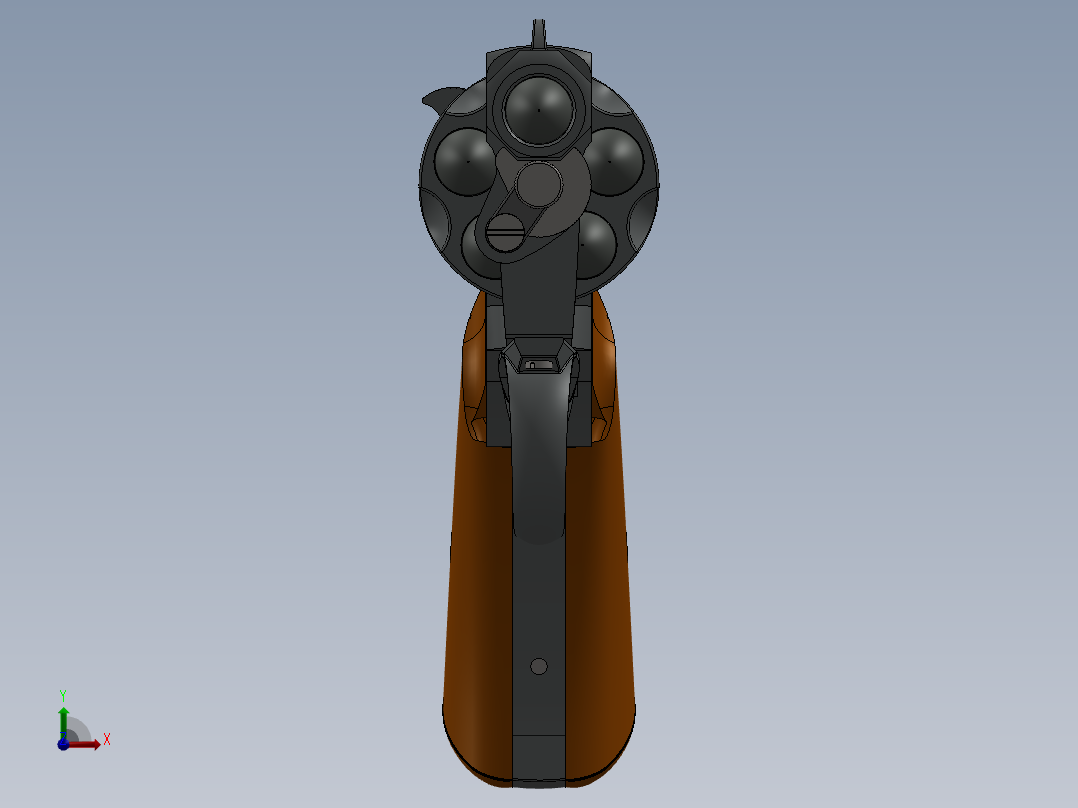 手枪左轮冲锋枪老式狙击步枪设计3D图纸british-bulldog-revolver-1 5 STP SW前视图