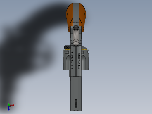 手枪左轮冲锋枪老式狙击步枪设计3D图纸british-bulldog-revolver-1 5 STP SW俯视缩略图