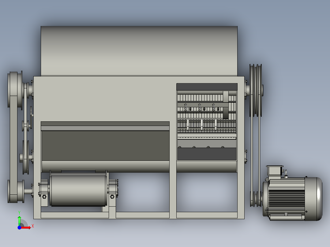 自带振动筛选功能去粒机前视图