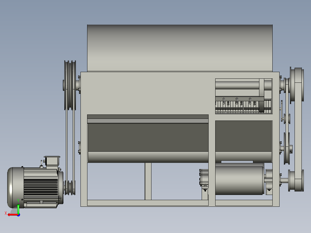 自带振动筛选功能去粒机后视图