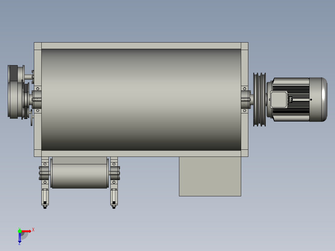 自带振动筛选功能去粒机俯视图