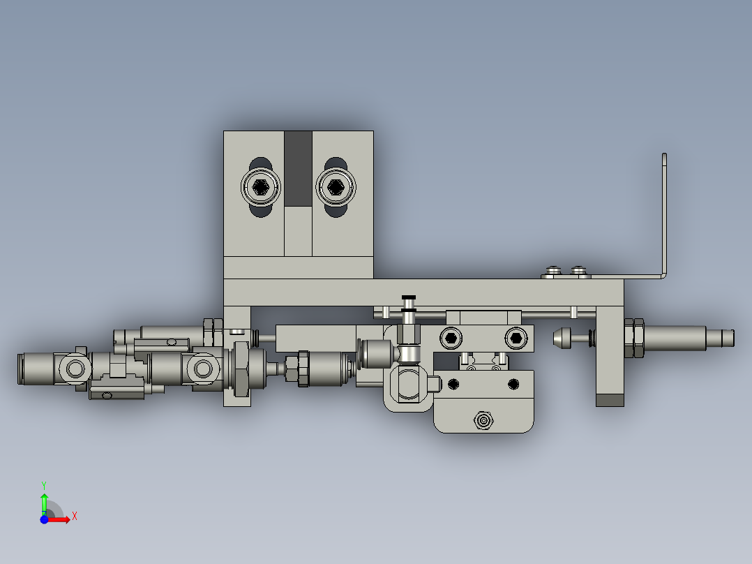 取回检测片装置前视图